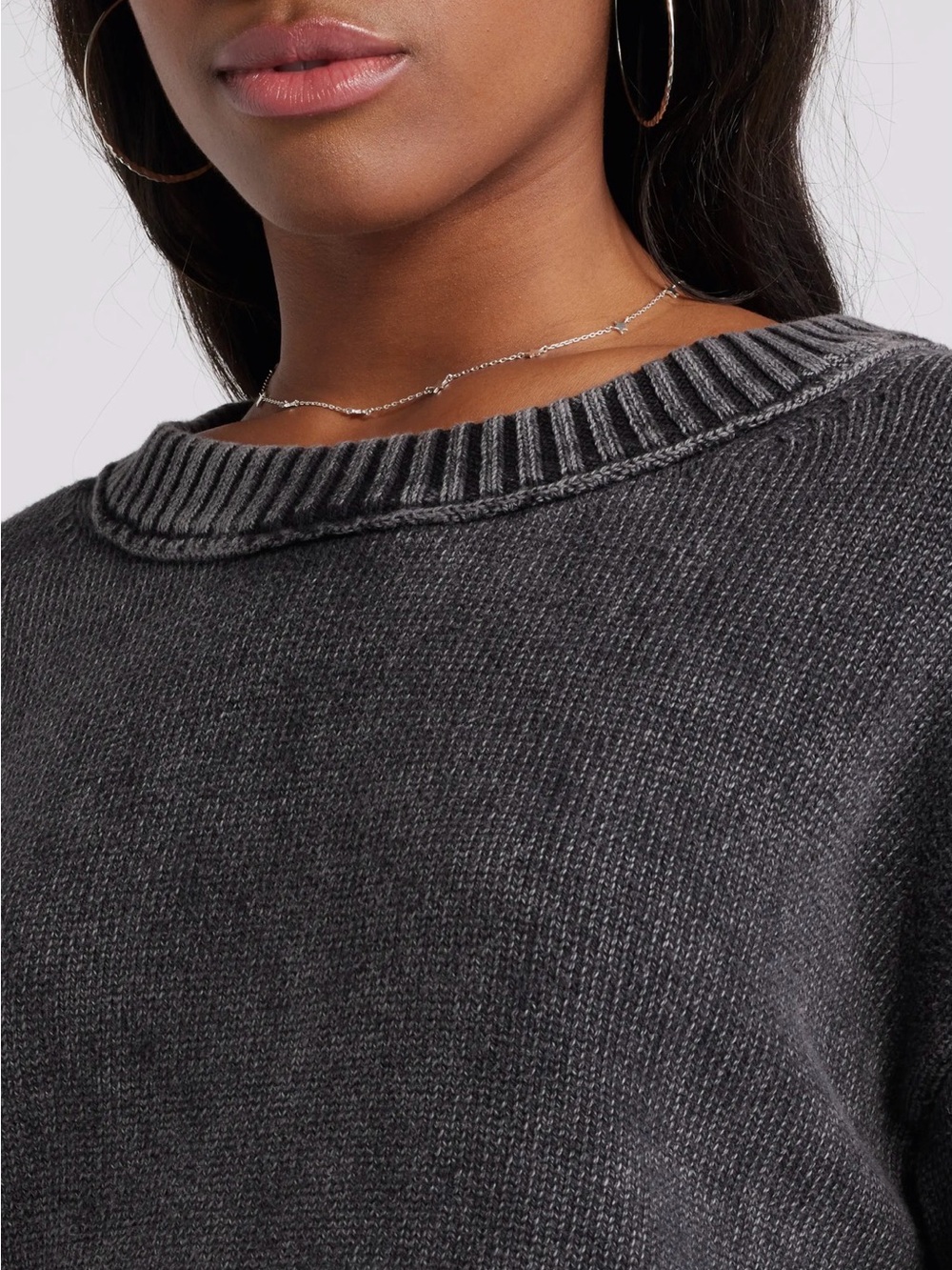 BP. Acid Wash Oversize Cotton Sweater